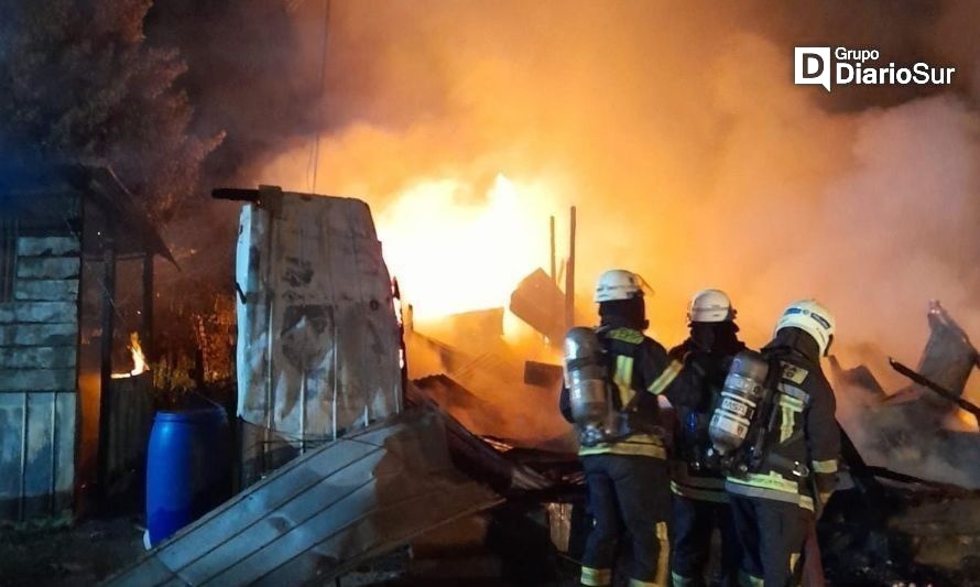 Paillaco: incendio consumió vivienda en sector El Casino