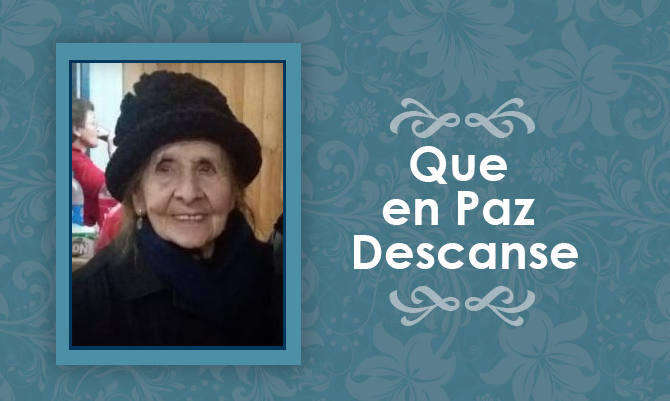 [Defunción] Falleció María Balbina Yaeger Hernández Q.E.P.D